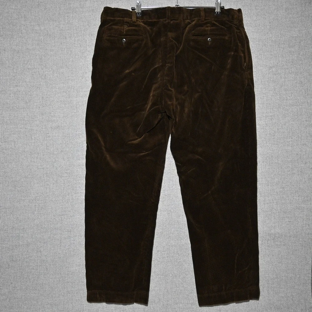 Polo Ralph Lauren Ethan Pant Mens Pleated Corduroy 40/30 Brown